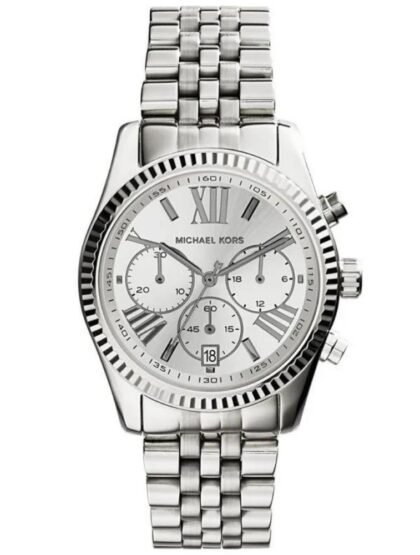 Marque: Michael Kors Modèle: Lexington Boîtier: Diamètre : 38 mm Epaisseur : 12 mm Acier inoxydable Bronze Cadran: Verre : Minéral Argent Bracelet: Largeur : 20 mm Acier inoxydable Bronze Etanchéité: 100 m (10 ATM) Type de boucle: Boucle déployante Détails techniques: Dateur Chronomètre