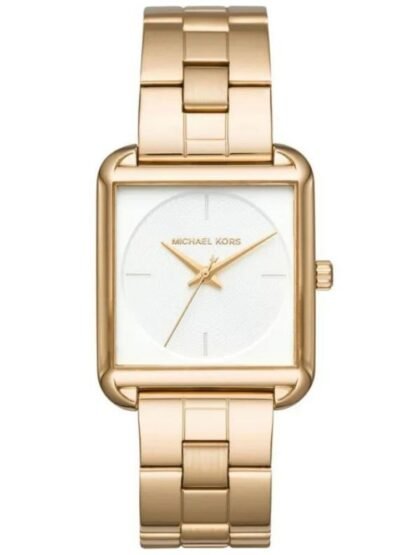Marque: Michael Kors Modèle:RITZ 3644 Boîtier: Diamètre : 37 mm Epaisseur : 8 mm Acier inoxydable Bronze Cadran: Verre : Minéral Bronze Bracelet: Acier inoxydable GOLD Etanchéité: 50 m (5 ATM) Type de boucle: Boucle déployant