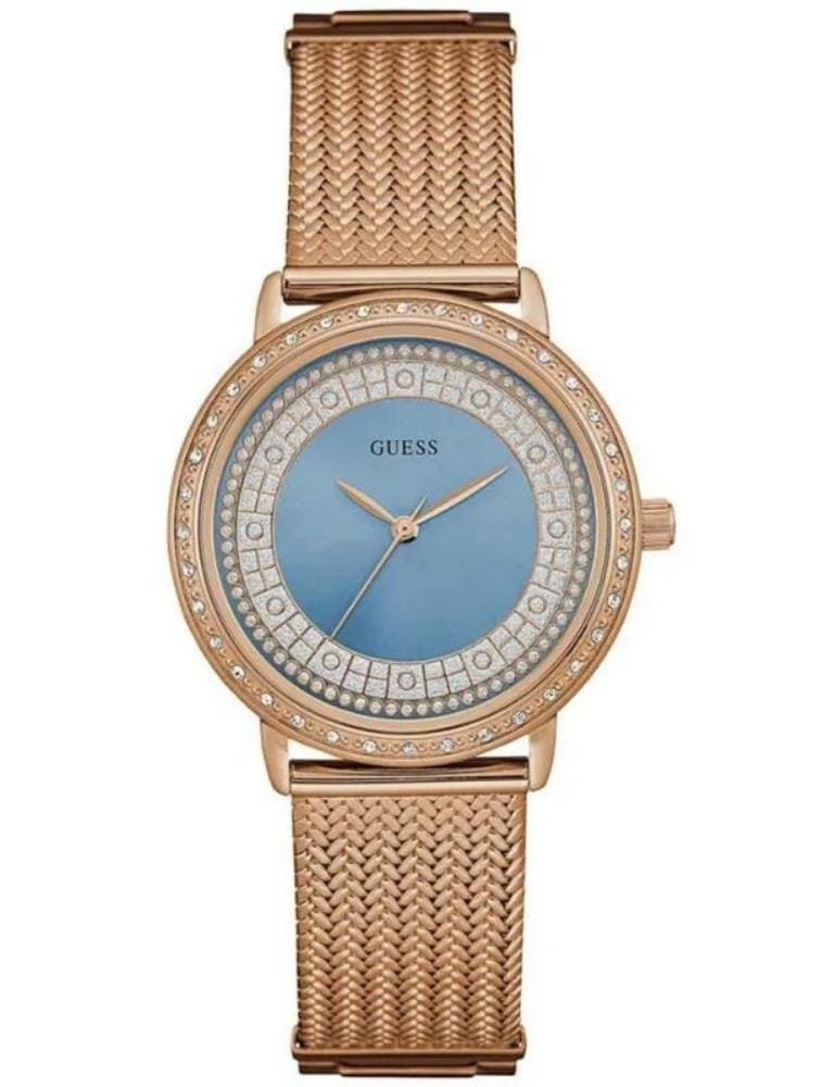 Montre Guess Willow W0836L1 Femme — Rose Gold Cadran Bleu au Maroc
