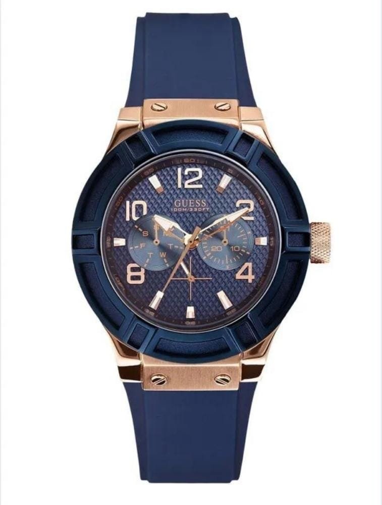 Montre Guess U0571L1 Femme Sport Chic Or Rose et Bleu