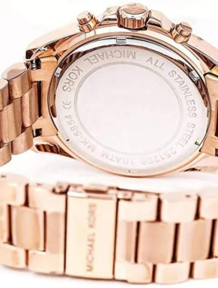 Montre Femme Michael Kors Bradshaw MK5854 Chronographe Or Rose et Noir – Image 3