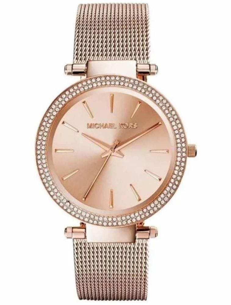 Montre Michael Kors Darci MK3369 Femme Or Rose Maille Milanaise