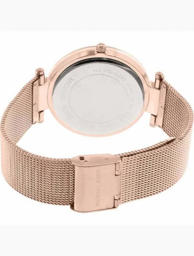 Montre Michael Kors Darci MK3369 Femme Or Rose Maille Milanaise – Image 3