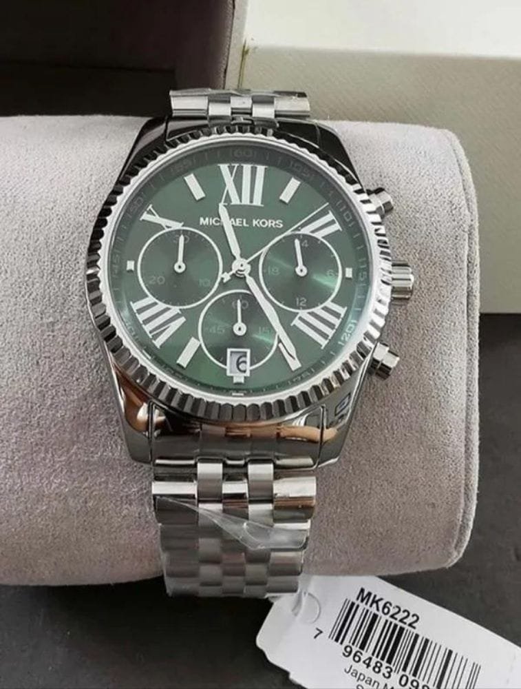 Montre Michael Kors Lexington MK6222 Chronographe Femme Cadran Vert – Image 2