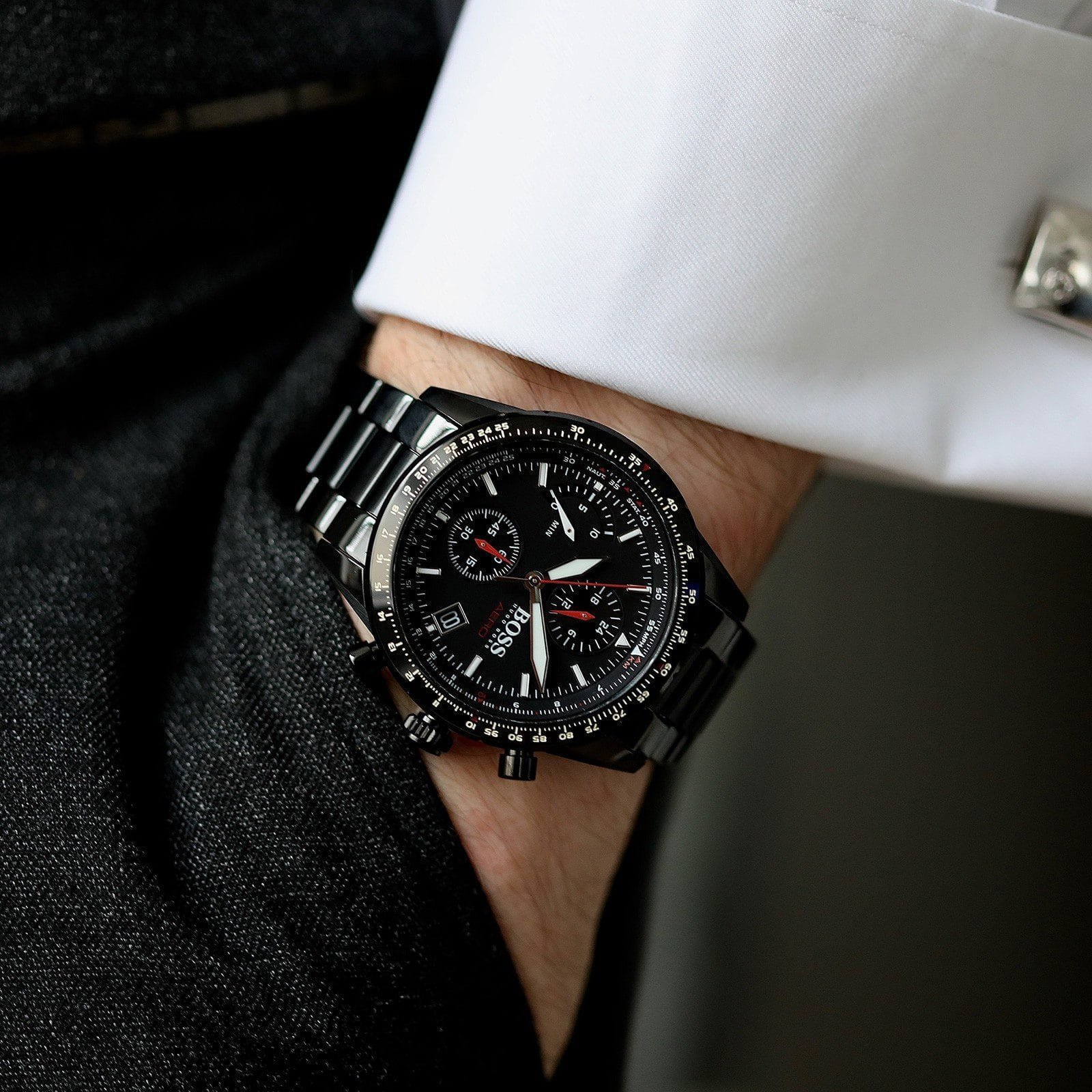 Montre Homme Hugo Boss 1513771 Chronographe Noir Sport – Image 4