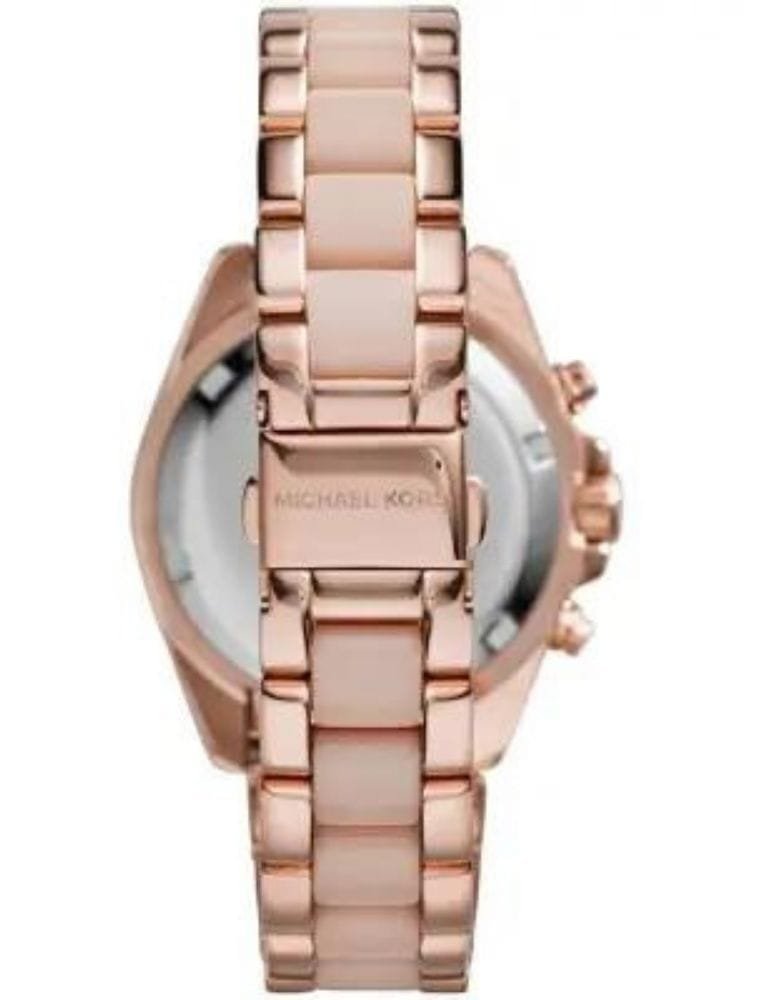Montre Michael Kors Bradshaw MK6066 Chronographe Femme Or Rose et Céramique – Image 2