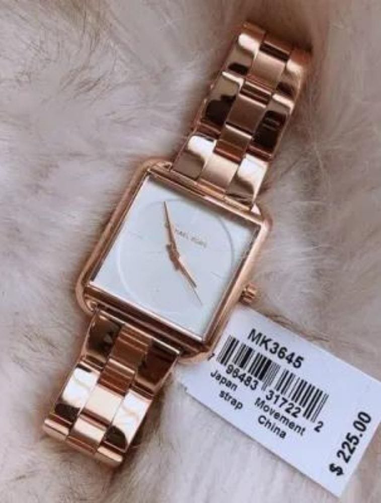 Montre Michael Kors MK3645 Femme Or Rose Carrée – Image 2
