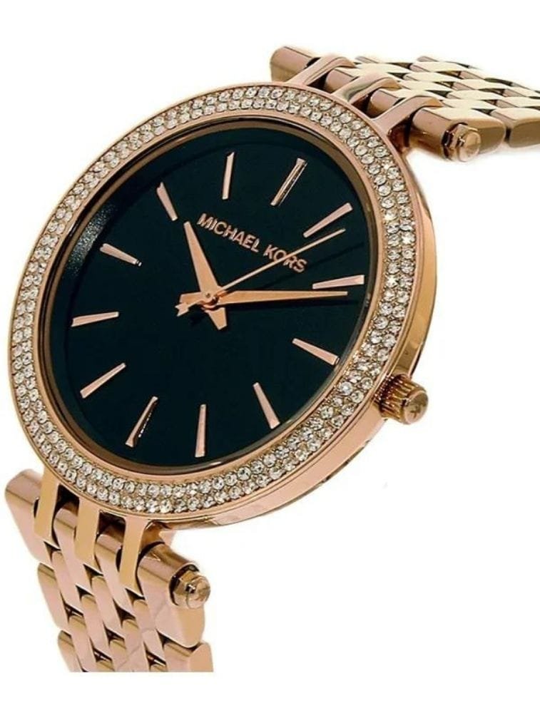 Montre Michael Kors Darci MK3402 Femme Or Rose et Noir – Image 2