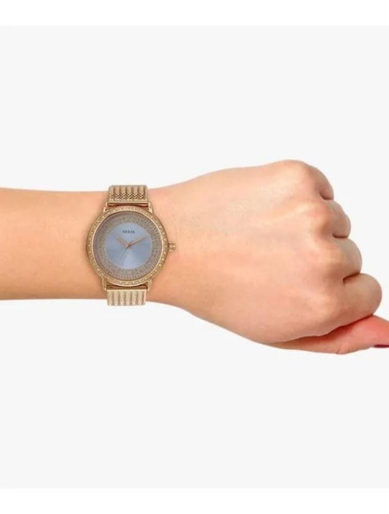 Montre Guess Willow W0836L1 Femme — Rose Gold Cadran Bleu au Maroc - الصورة 2