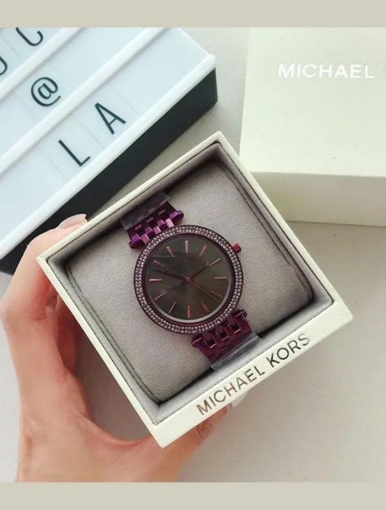 Montre Femme Michael Kors Darci MK3554 Violette et Cadran Gris – Image 4