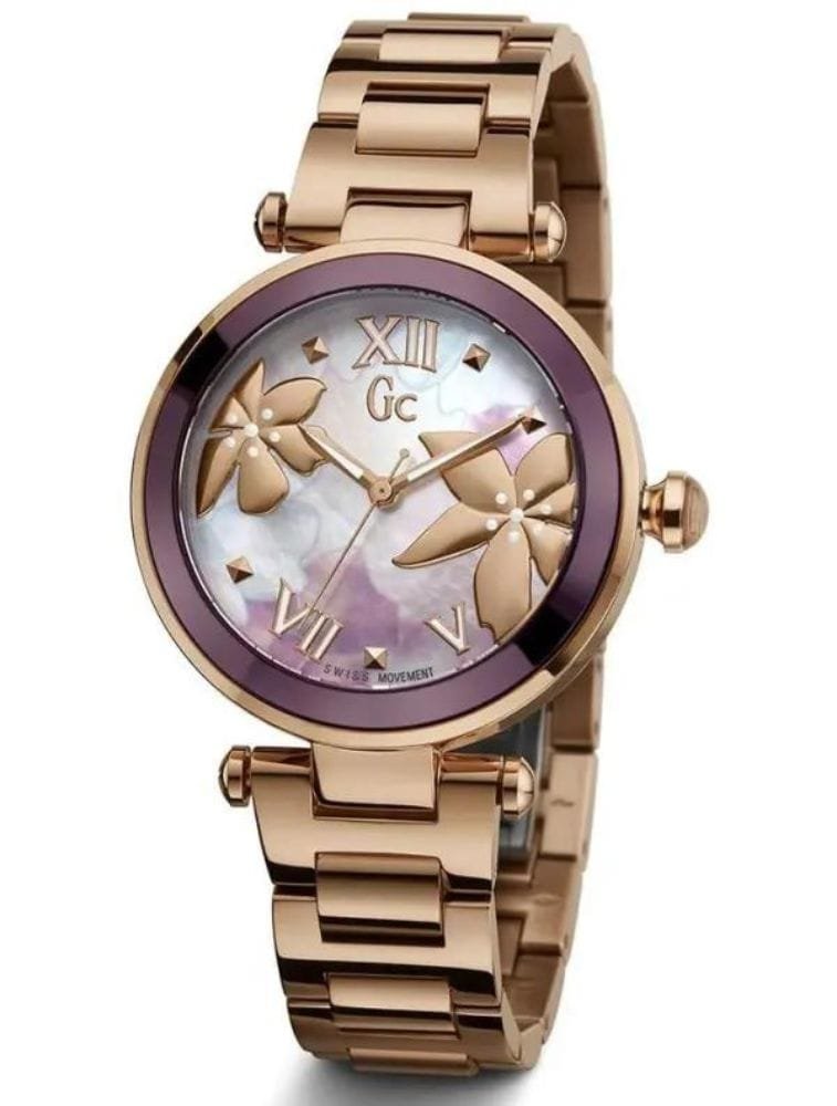 Montre Femme Gc Guess Collection Jolie Y21002L3 Or Rose et Cadran Floral – Image 2