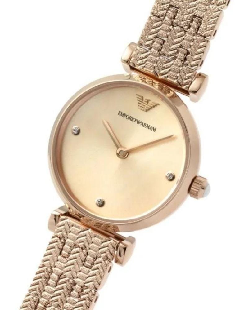 Montre Emporio Armani Gianni T-Bar AR11342 Femme Or Rose – Image 2