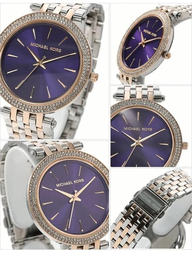 Montre Michael Kors Darci MK3353 Femme Bicolore Cadran Violet – Image 3