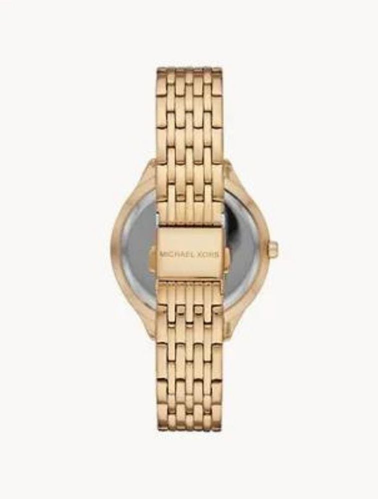 Montre Femme Michael Kors Mindy MK7078 Dorée, Cadran Nacre et Bracelet Pavé – Image 3