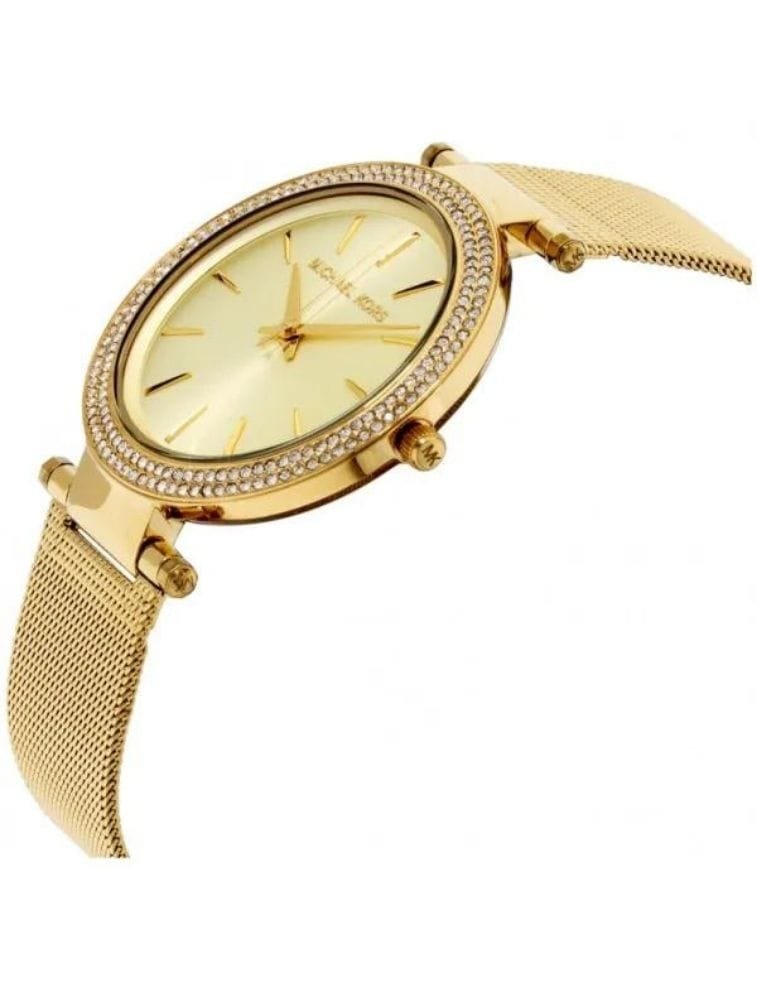 Montre Femme Michael Kors Darci MK3368 Dorée et Bracelet Milanais - الصورة 2