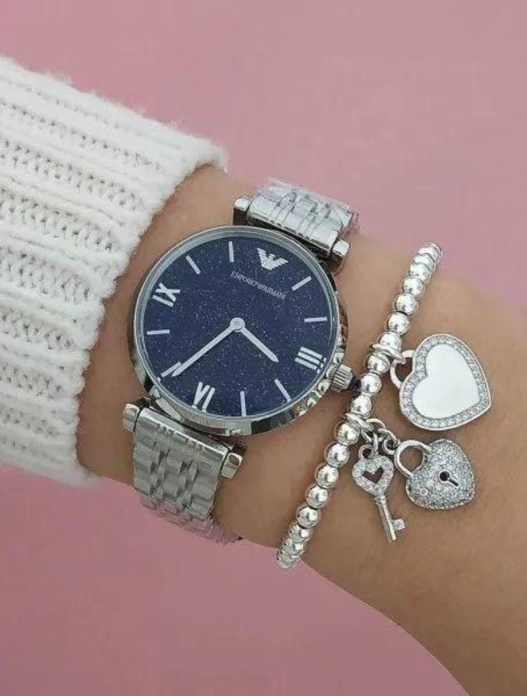 Montre Emporio Armani AR11091 Femme Cadran Bleu Nuit - الصورة 2