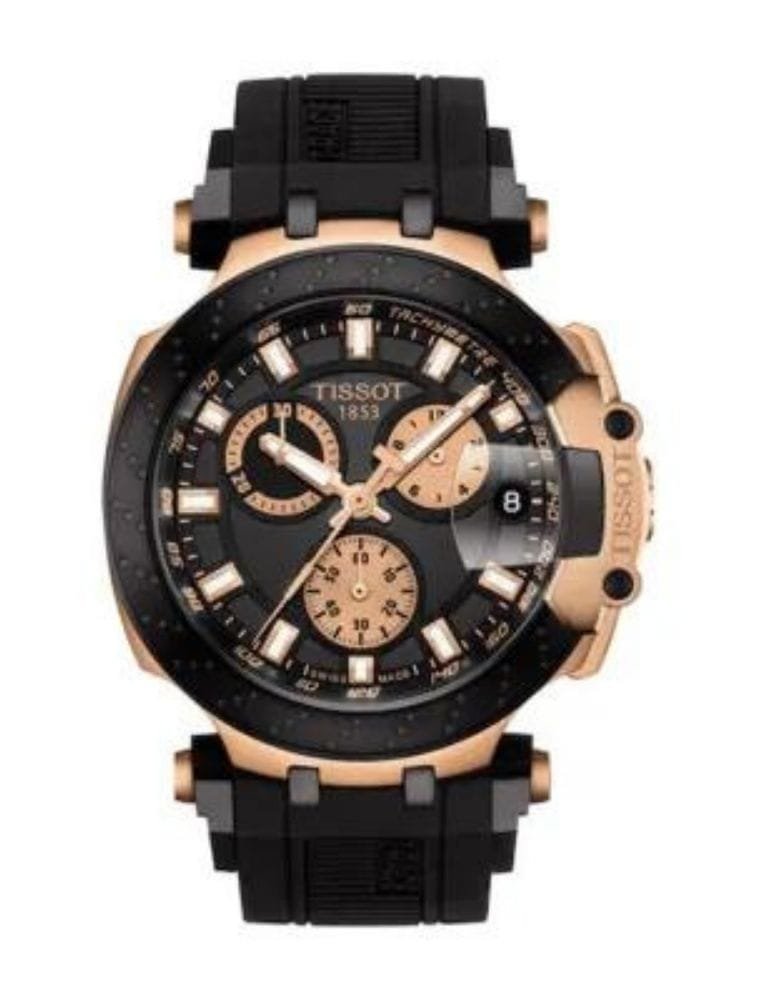 Montre Homme Tissot T-Race Chronograph T115.417.37.051.00 Noir et Or Rose