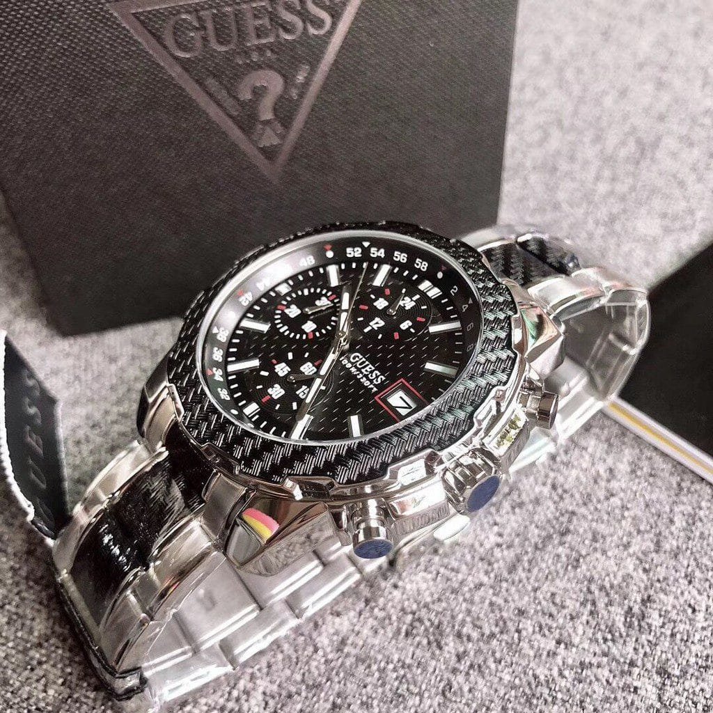 Montre Guess W1046G1 Octane Homme Chronographe Acier et Fibre de Carbone – Image 4