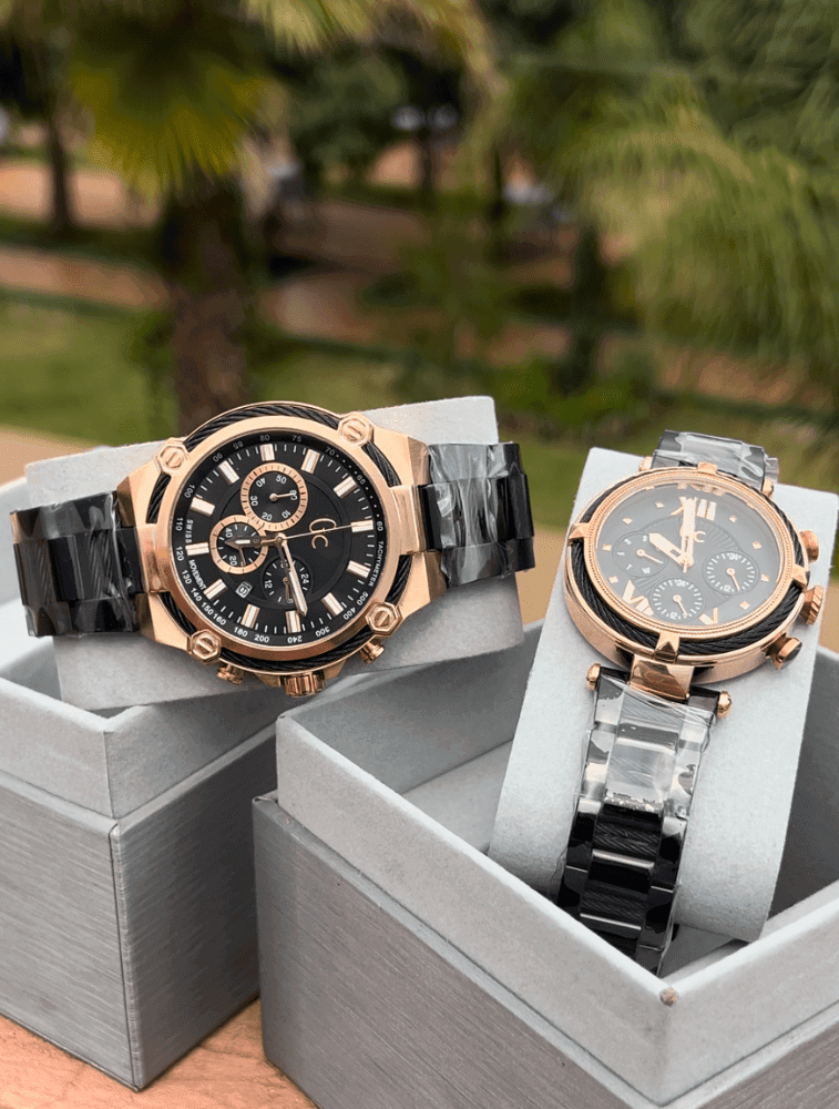 Montre Pack 2 montres Gc Guess Collection noire 44mm et 35 mm