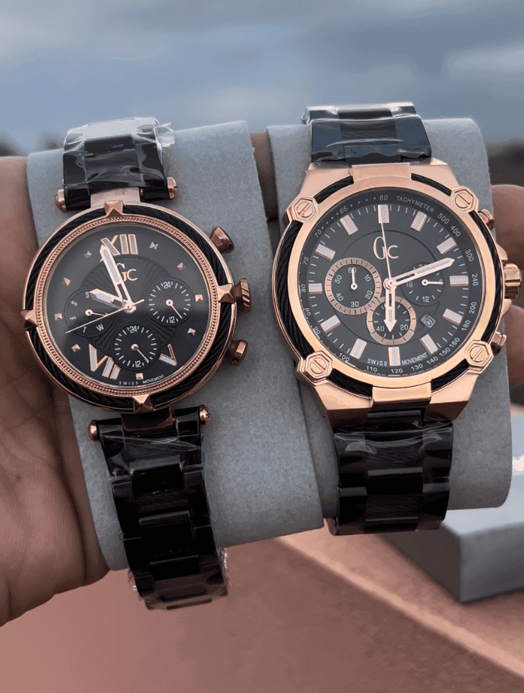 Montre Pack 2 montres Gc Guess Collection noire 44mm et 35 mm – Image 2