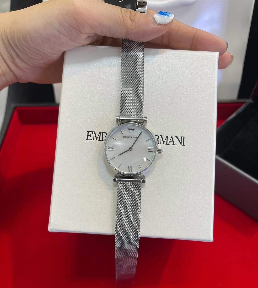 Montre Femme Emporio Armani Gianni T-bar AR1955 Argentée 32mm - الصورة 5