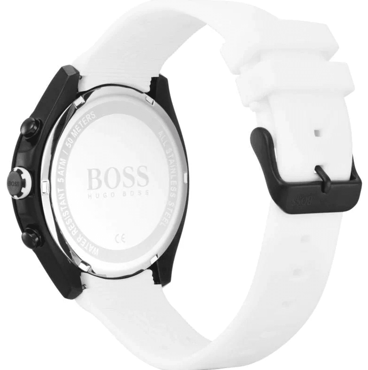 Montre Homme Boss Velocity Chronograph 1513718 Silicone Blanc 44mm – Image 5