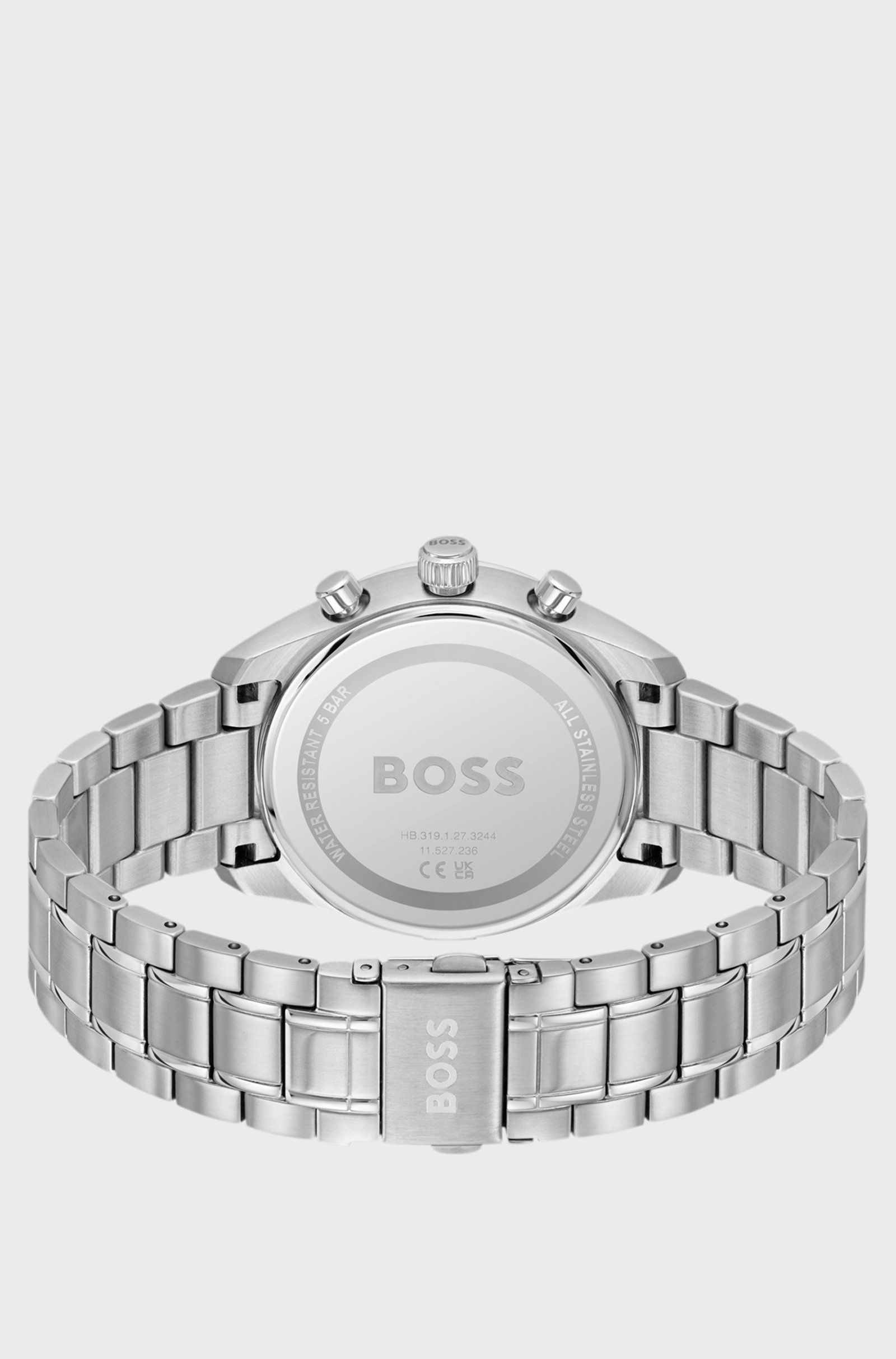 Montre Boss Grand Prix 40 Chronographe Cadran Noir Bracelet Acier Homme - الصورة 3