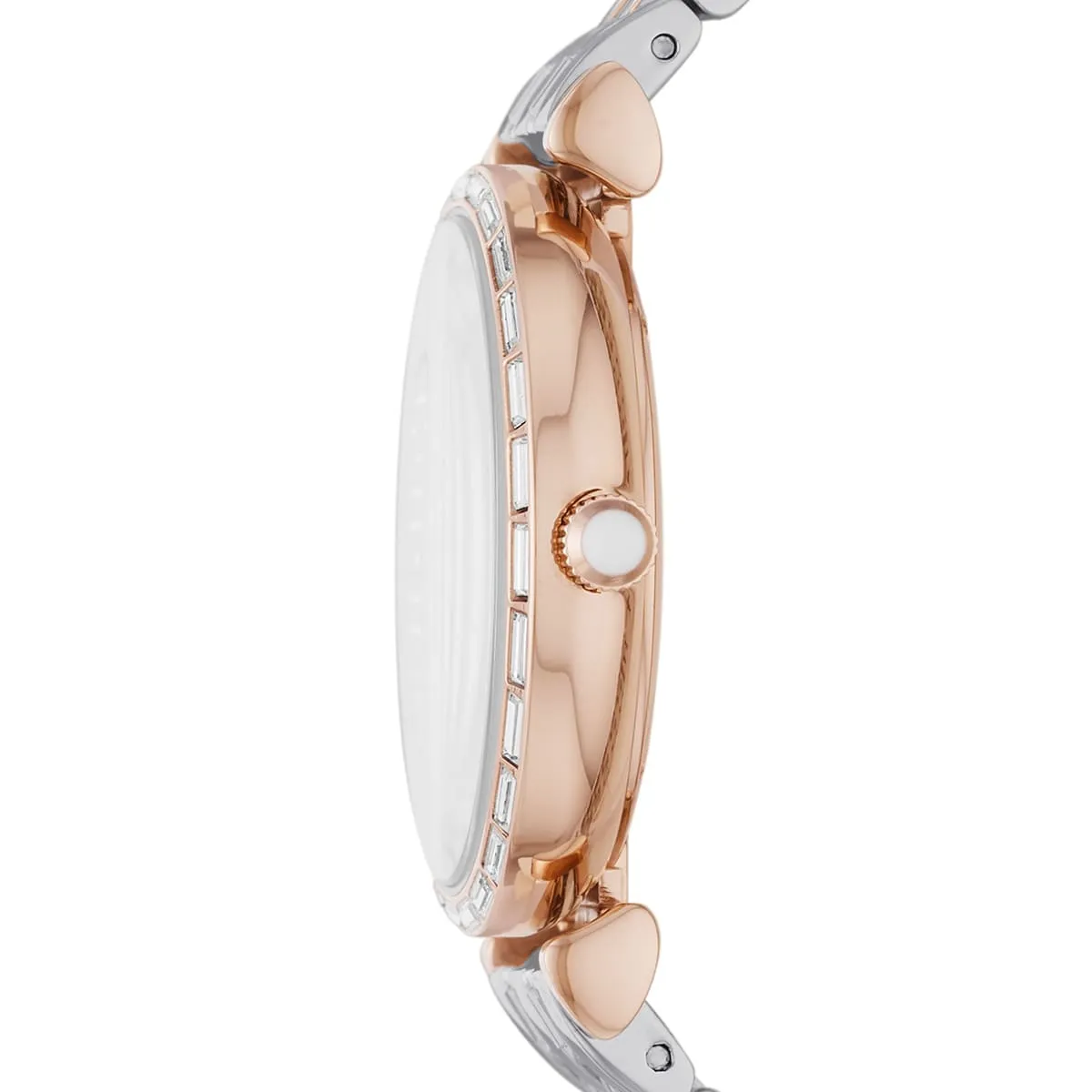 Montre Emporio Armani Gianni T-Bar AR11293 Montre Femme Bicolore Cristaux - الصورة 4