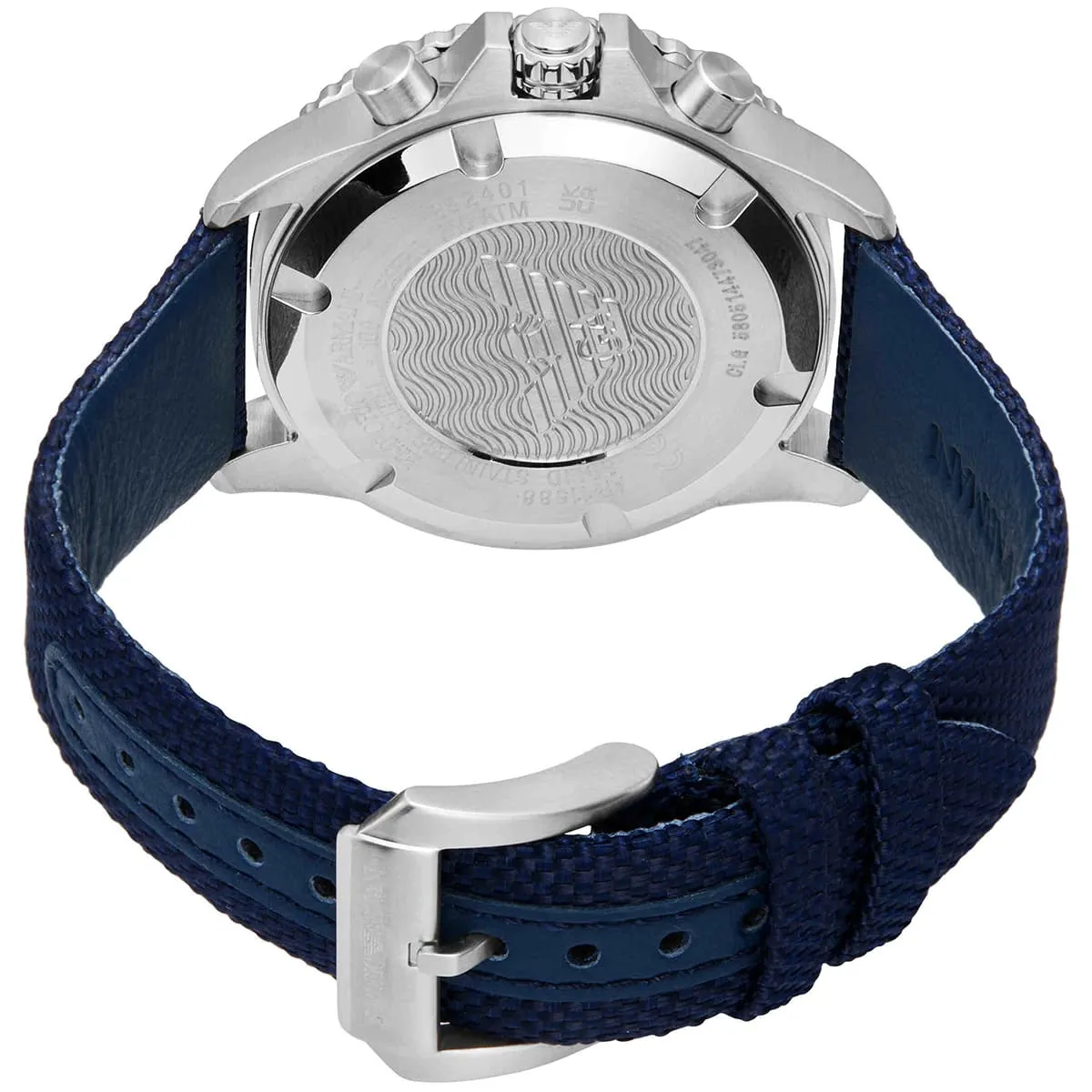 Montre Homme Emporio Armani AR11588 – Chronographe Cadran Bleu, Bracelet Nylon Tressé Bleu – Image 7