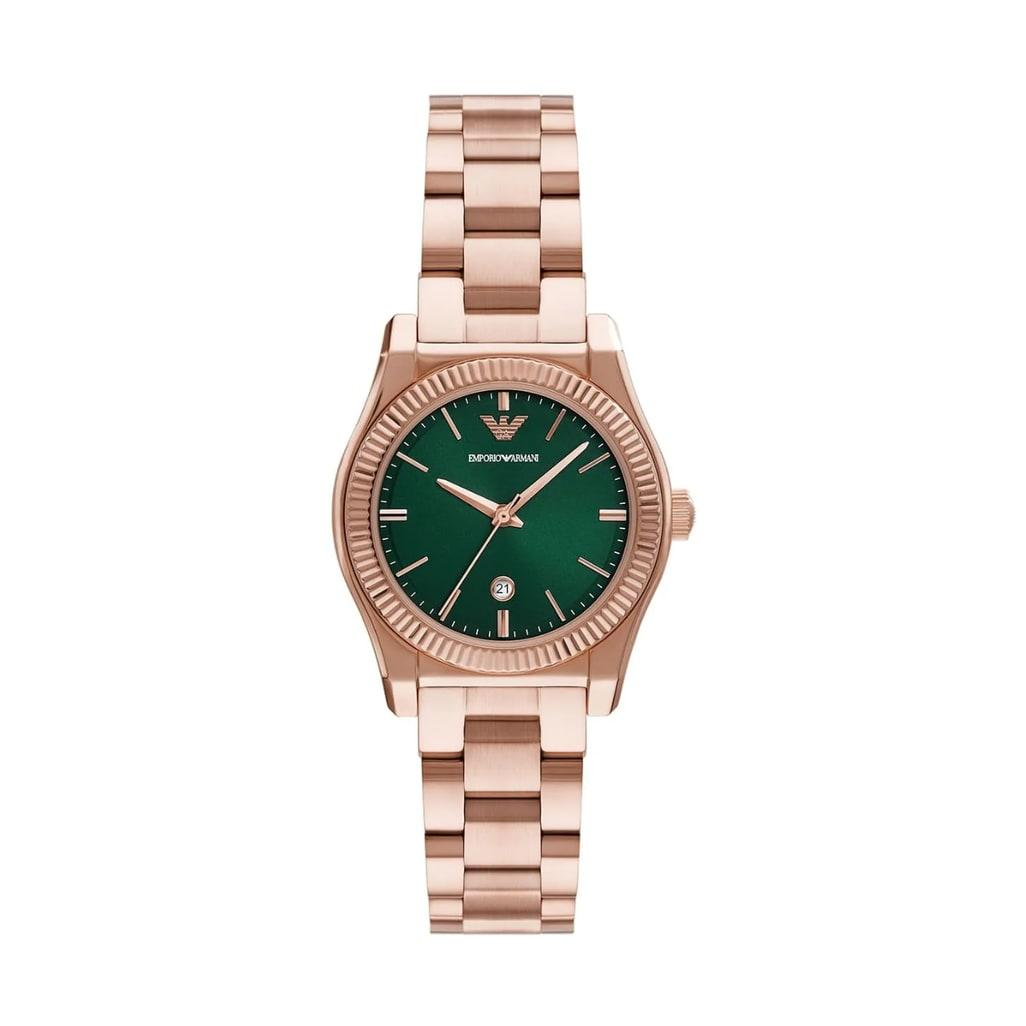 Montre Emporio Armani Federica AR11639 Montre Femme Rose Gold Cadran Vert