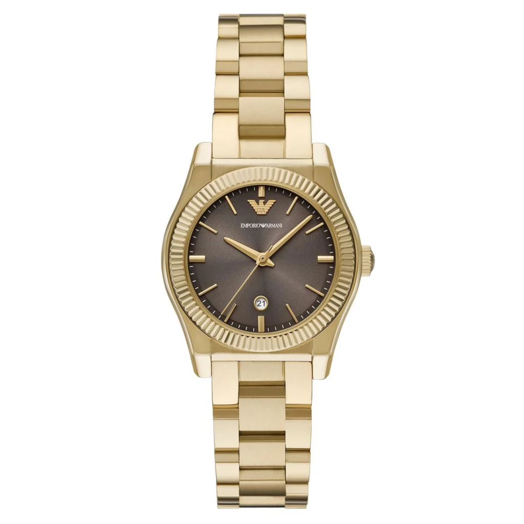 Montre Emporio Armani Federica AR11700 Montre Femme Dorée Cadran Brun