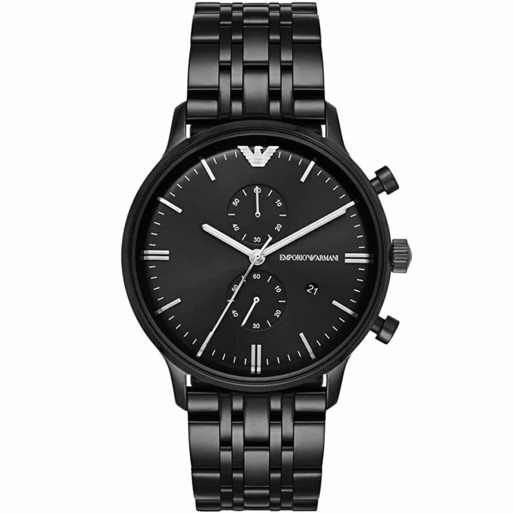 Montre Emporio Armani Retro AR1934 Montre Homme Chronographe Noire