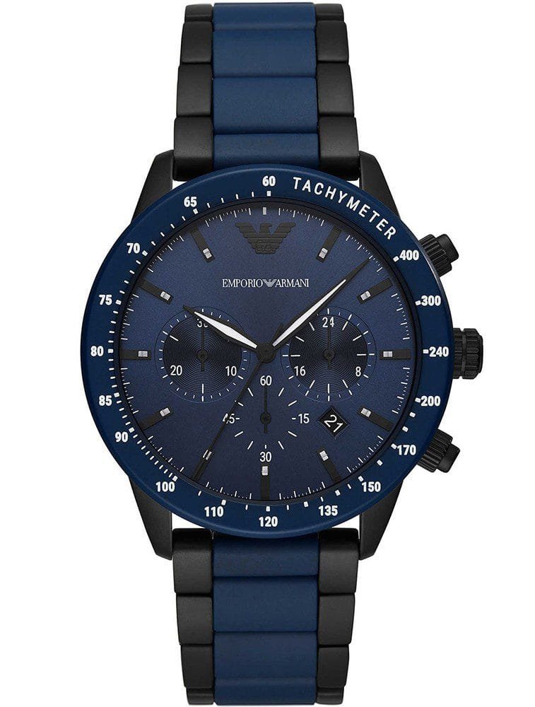 Montre Emporio Armani AR70001 Chronographe Homme Bleu