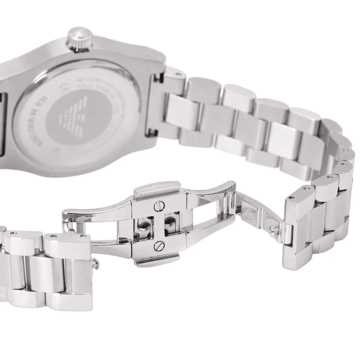 Montre Femme Emporio Armani Federica Acier Argenté 32mm (Cadran Nacre, Vert ou Rose) – Image 9