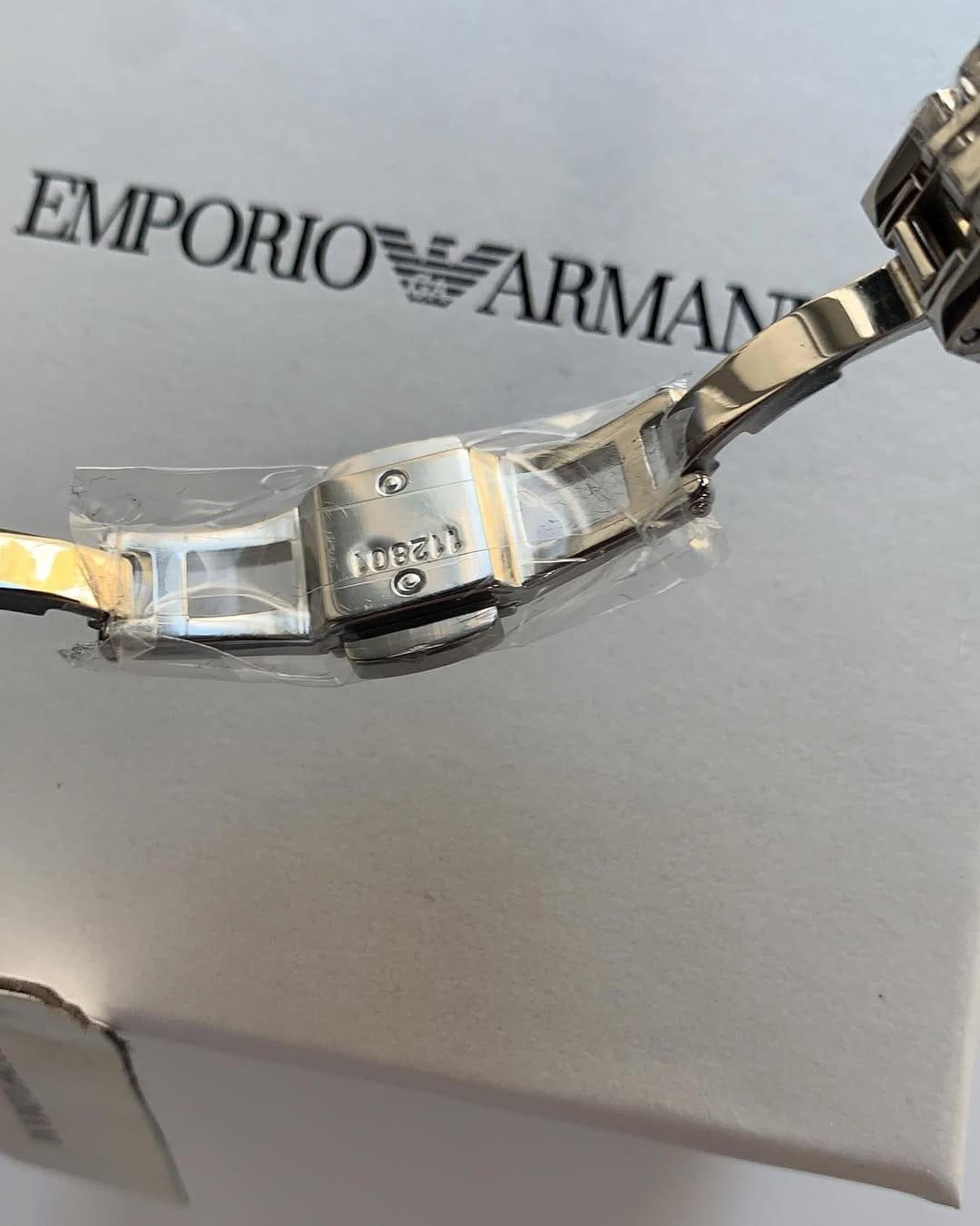 Montre Femme Emporio Armani Gianni T-bar AR1840 Bicolore Or Rose 32mm - الصورة 6