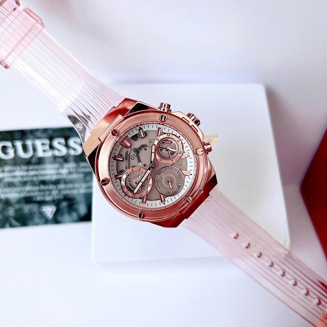 Montre Guess Athena GW0409L3 Montre Femme Rose Gold Cadran Rose - الصورة 4