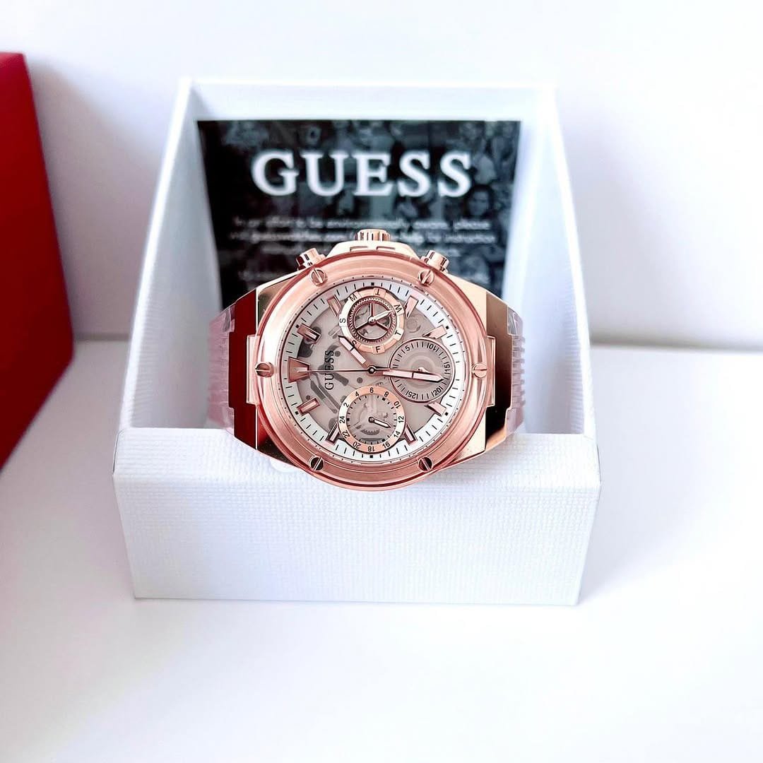 Montre Guess Athena GW0409L3 Montre Femme Rose Gold Cadran Rose - الصورة 5