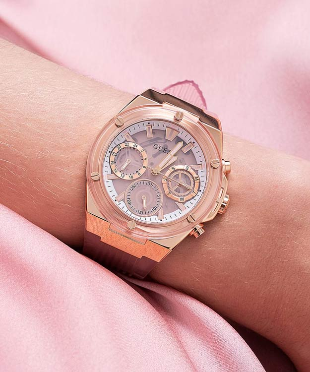 Montre Guess Athena GW0409L3 Montre Femme Rose Gold Cadran Rose - الصورة 2