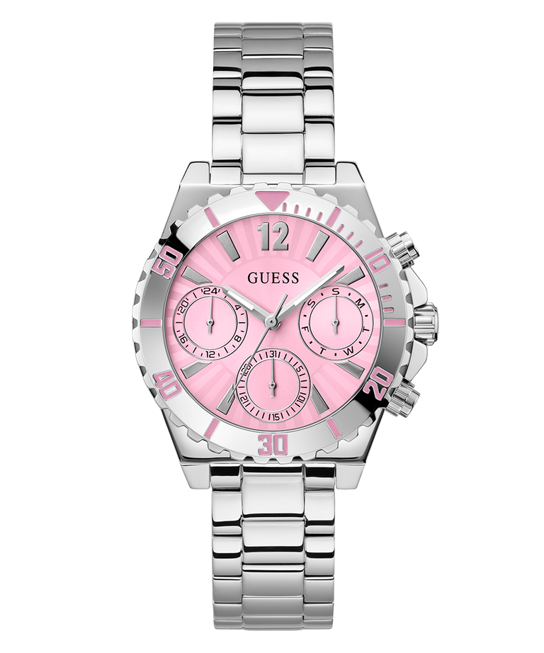 Montre Guess GW0696L1 Color Fusion – Montre Femme Argentée à Cadran Rose