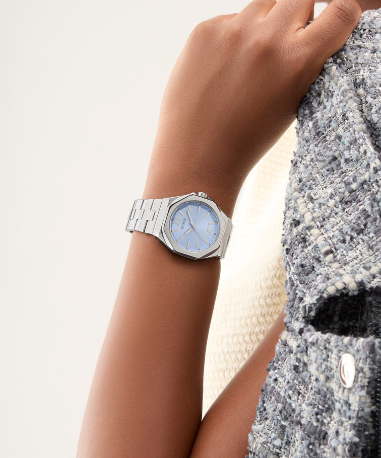 Montre Guess Empress GW0873L1 Montre Femme Argentée Cadran Bleu – Image 4
