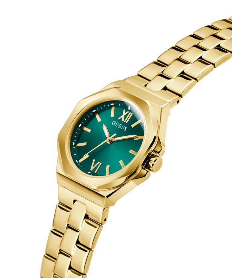 Montre femme Guess GW0873L2 Empress en acier inoxydable doré avec cadran vert - الصورة 5