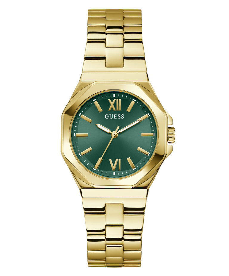 Montre femme Guess GW0873L2 Empress en acier inoxydable doré avec cadran vert