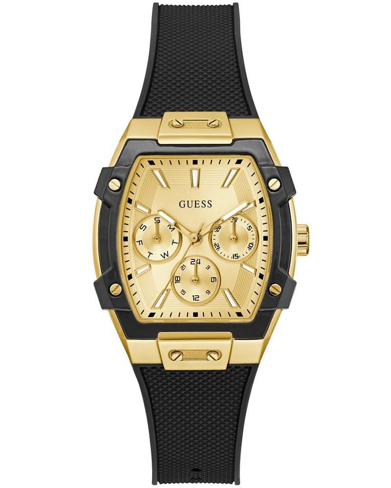 Montre Femme Guess GW0945L2 Doré et Bracelet Silicone Noir