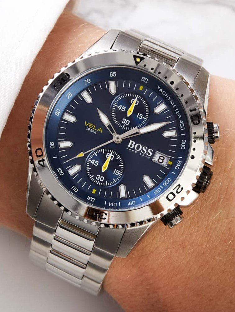 Montre Homme Hugo Boss 1513775 Vela Chronographe Bleu – Image 6