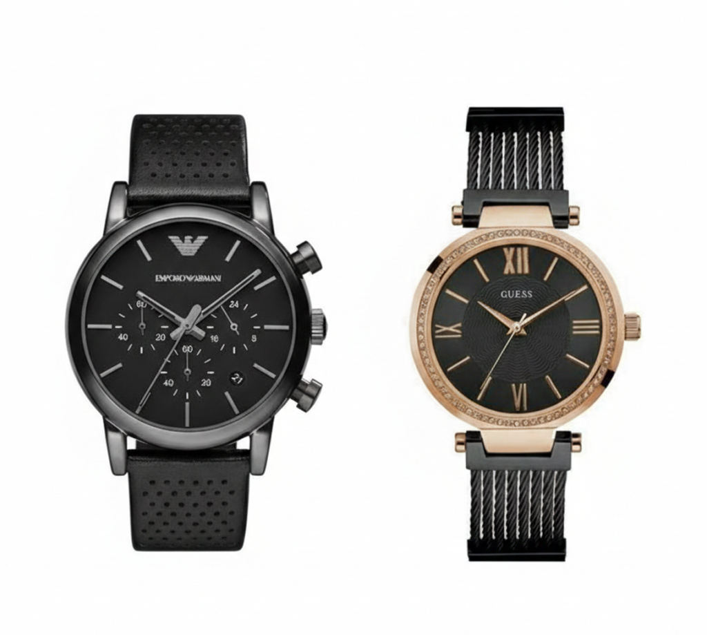 Montre Pack Couple Montre Emporio Armani Homme + Guess Femme