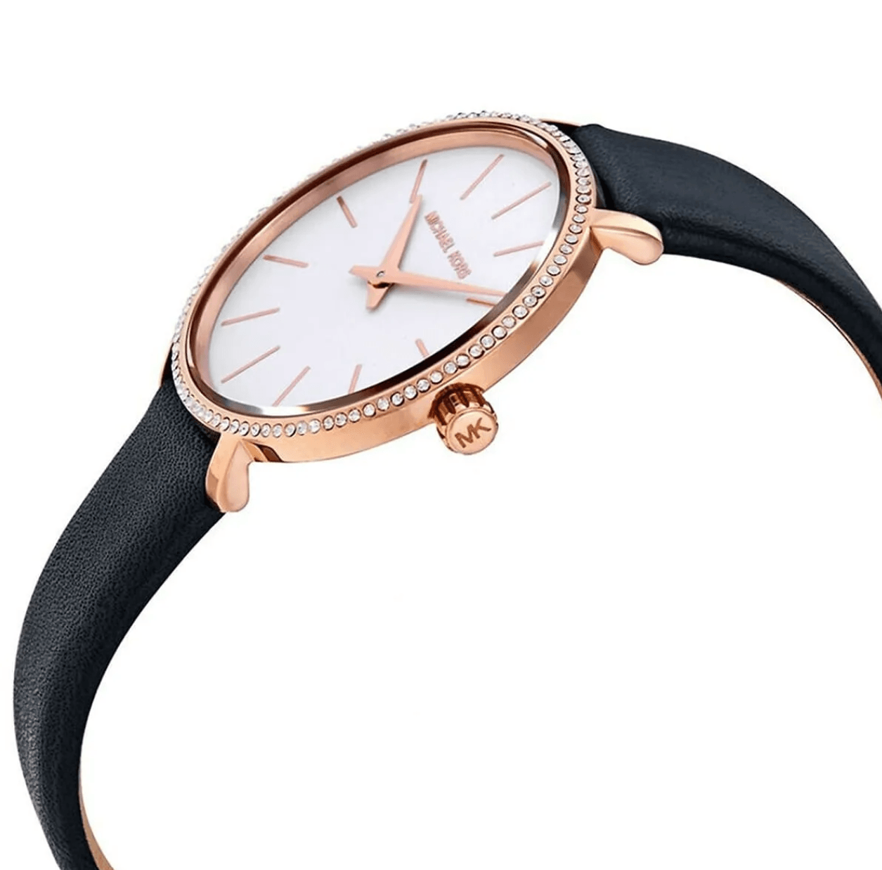 Montre Femme Michael Kors Pyper MK2835 Or Rose et Cuir Noir (32mm) – Image 3