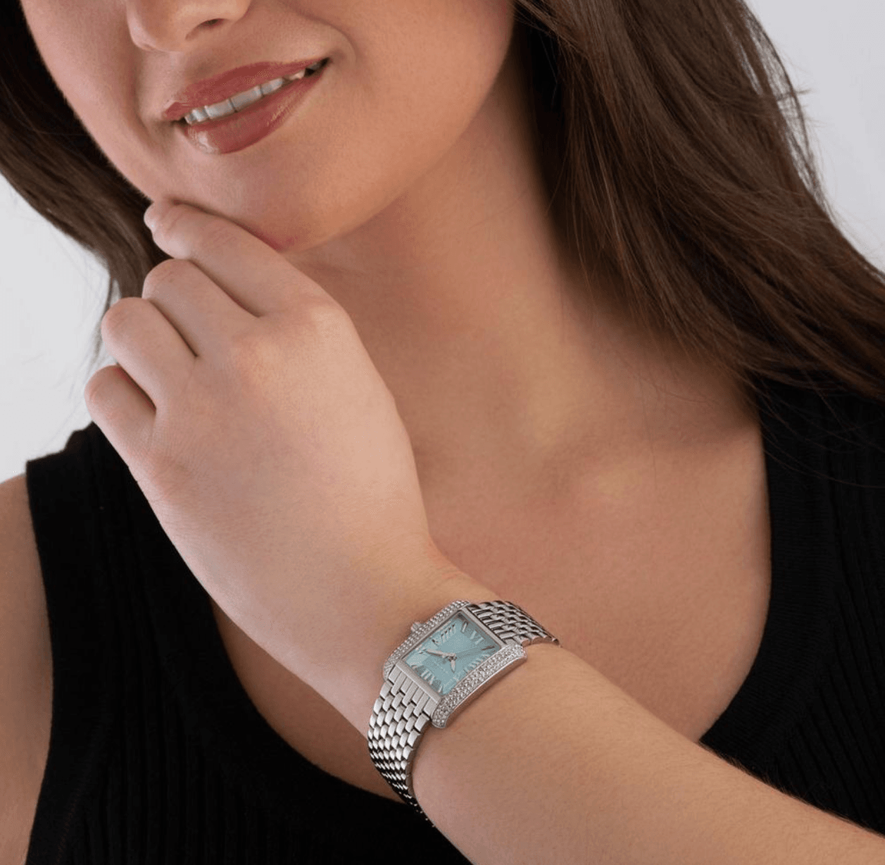 Montre Michael Kors Emery MK4829 pour femme argent bleu – Image 5