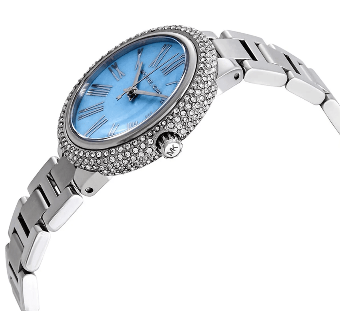 Montre Femme Michael Kors Taryn MK6563 Argentée 38mm, Lunette Pavée et Cadran Nacre Bleue – Image 4