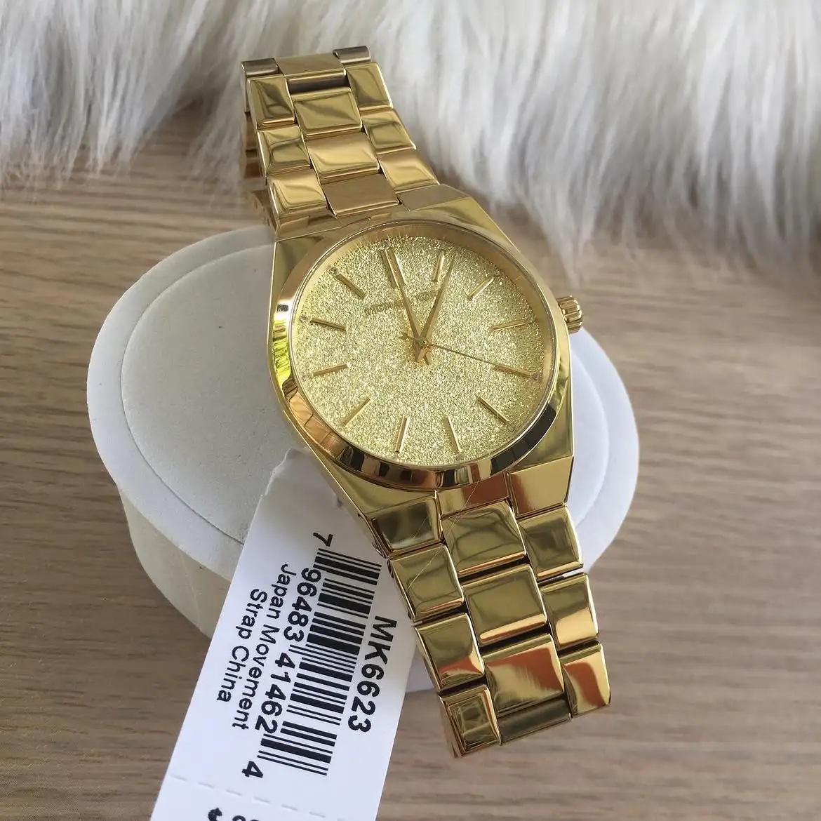 Montre femme Michael Kors MK6623 Channing en acier inoxydable doré avec cadran scintillant – Image 4