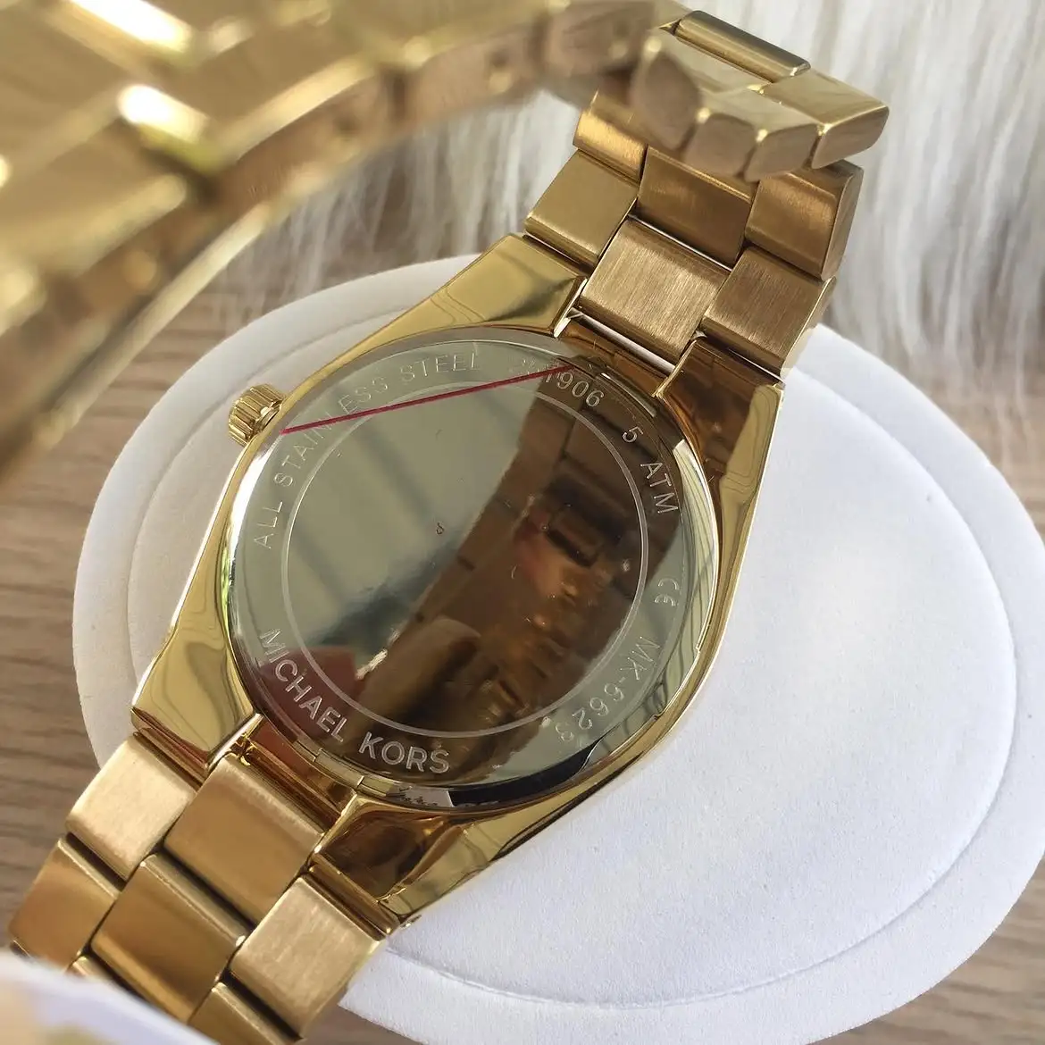 Montre femme Michael Kors MK6623 Channing en acier inoxydable doré avec cadran scintillant – Image 3